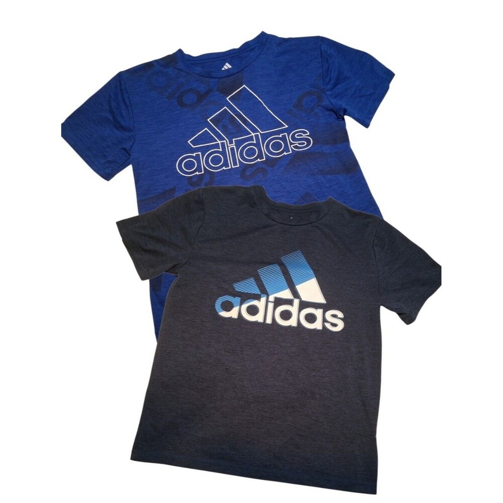 Bundle of 2 Adidas Performance Blue Graphic T-Shirts - Size Small (8)